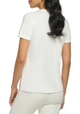 Calvin Klein Klein Womens Modern Essentials Rib Knit Henley T Shirt 2