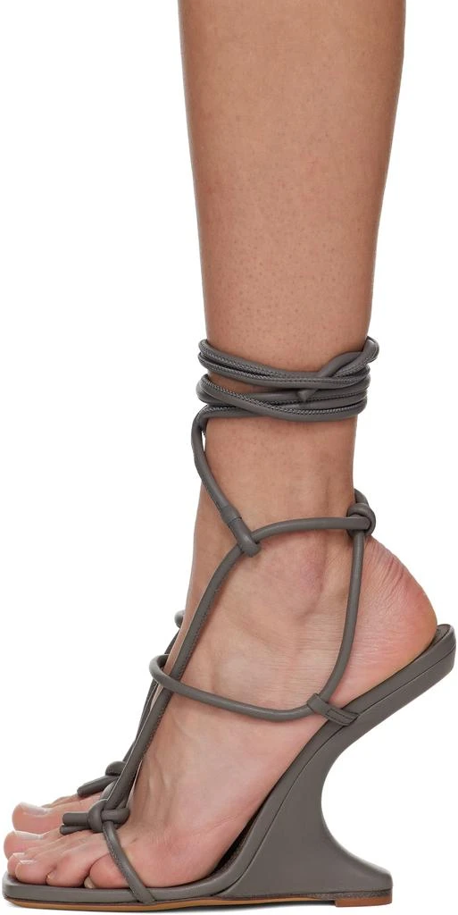 Rick Owens Gray Porterville Cantilever 11 Penta Heeled Sandals 3