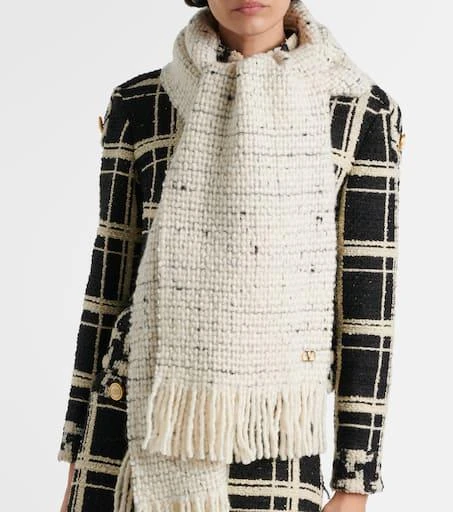Valentino VLogo wool-blend scarf 2