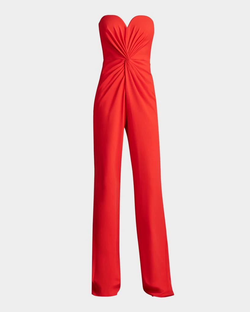 Tadashi Shoji Strapless Twist-Front Crepe Jumpsuit 1