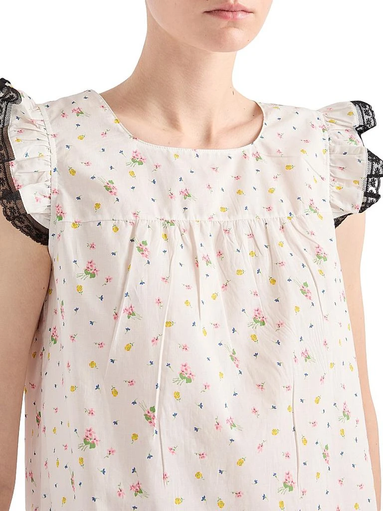 mesh embroidery dress Ever-Pretty One-Shoulder Mesh Floral Applique Formal Dress with Embroidery