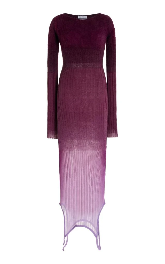 The Attico The Attico - Garter-Detailed OmbrÃ©-Knit Midi Dress - Purple - IT 40 - Moda Operandi 1