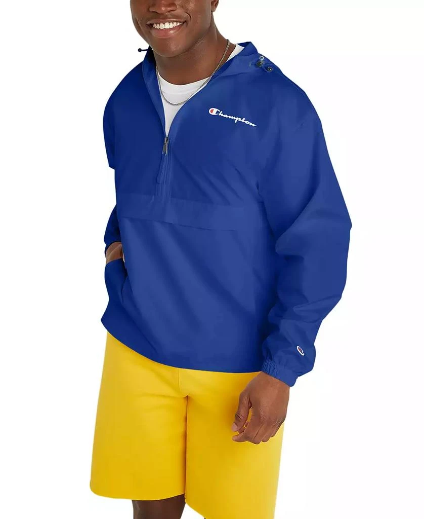 CHAMPION Men's Packable Half-Zip Hooded Water-Resistant Jacket 1