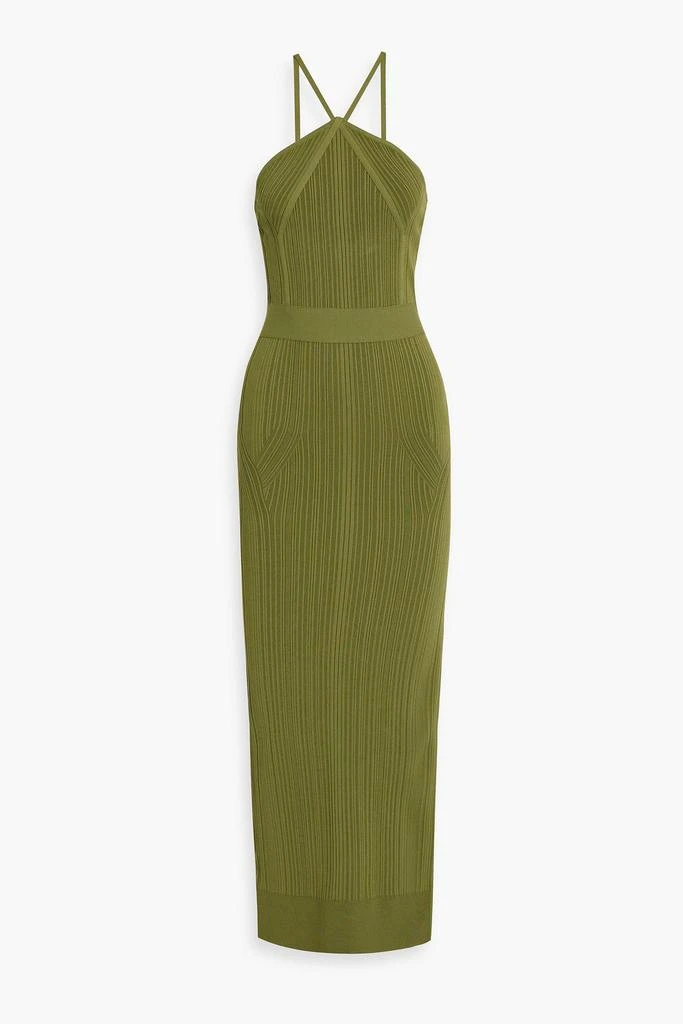 chinese dress ladies Herve Leger Crystal Embellished Navy Gown main image 1
