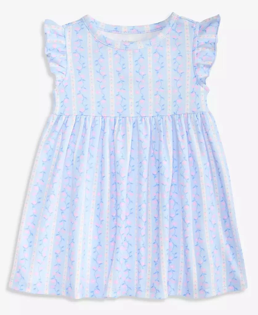 First Impressions Baby Girls
 Linear Floral-Print Flutter-Sleeve Dress, Macy
s Exclusive