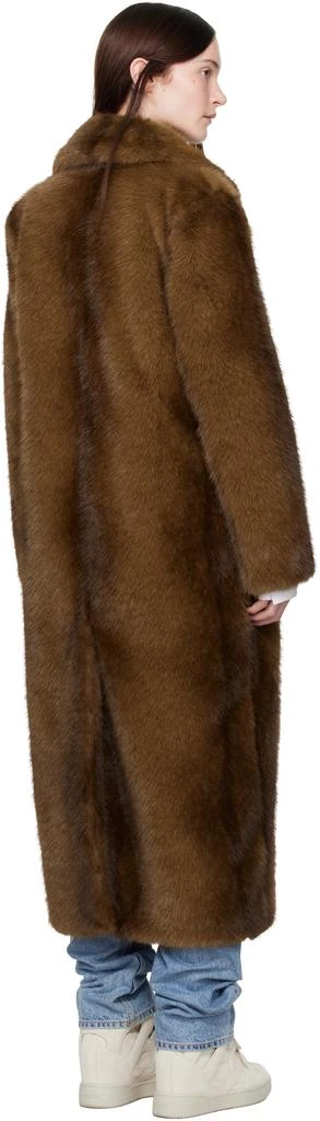 STAND STUDIO Brown Nora Faux-Fur Coat 3