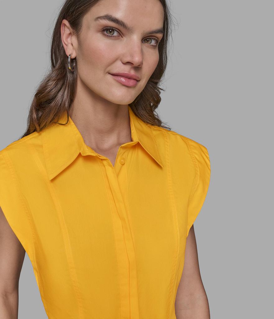 Karl Lagerfeld Paris SLEEVELESS POPLIN SHIRT - Leggings