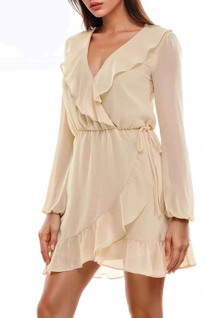 Socialite Ruffle Long Sleeve Wrap Dress 4