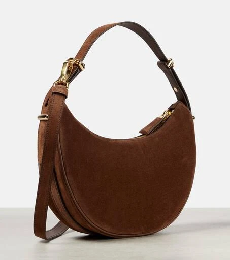 Prada Arqué Small suede shoulder bag 4