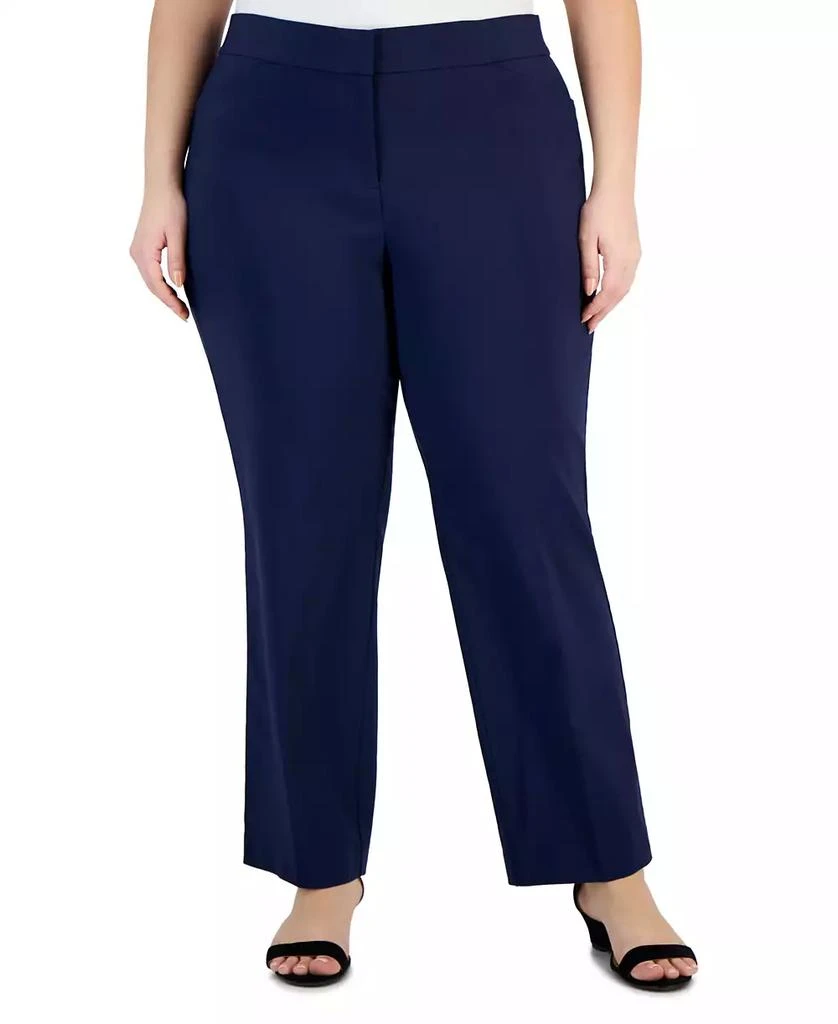 JM Collection Plus Size Curvy-Fit Straight-Leg Pants, Exclusively at Macy's 1