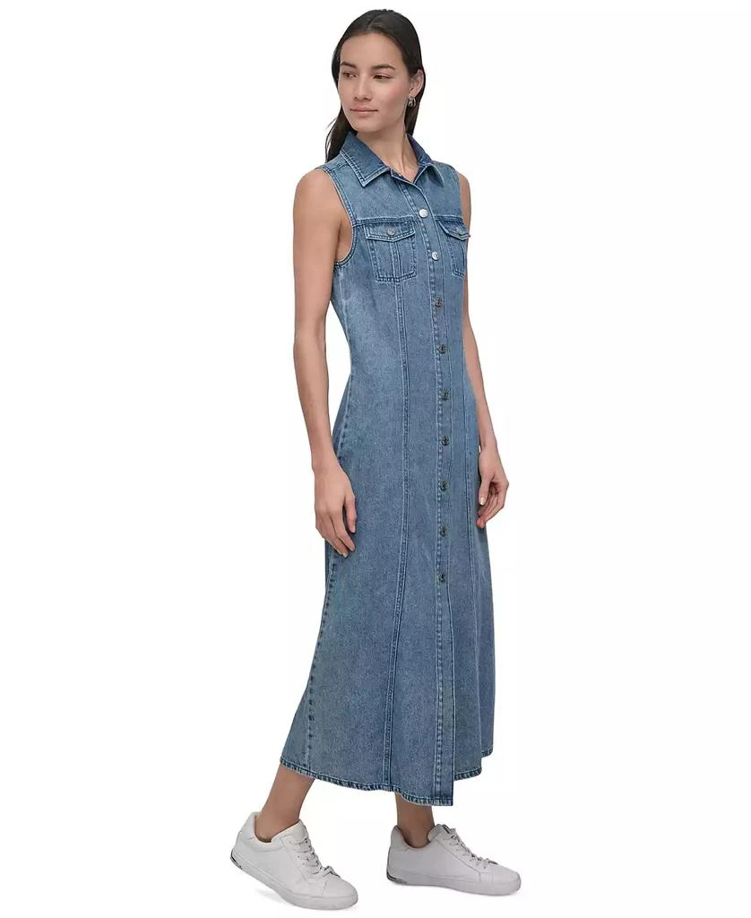 DKNY Women's Sleeveless Denim Maxi Dress 2