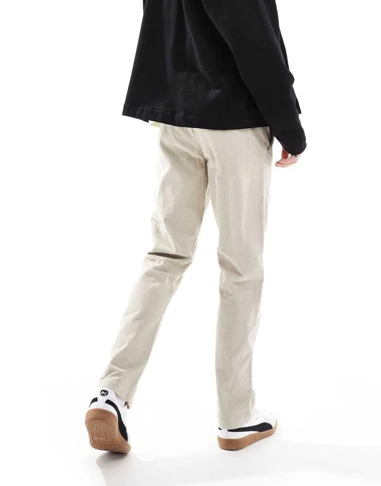 French Connection Mens French Connection slim leg cord trousers in stone 2