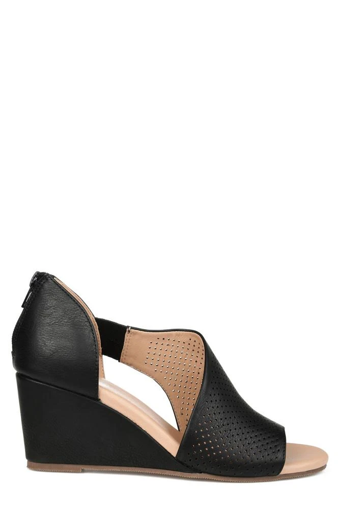 Journee Collection Aretha Perforated Wedge Sandal - Wide Width 3
