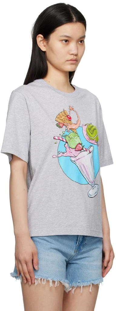 Maison Kitsune Gray Hotel Olympia Edition Ice Cream Splash T-Shirt 2