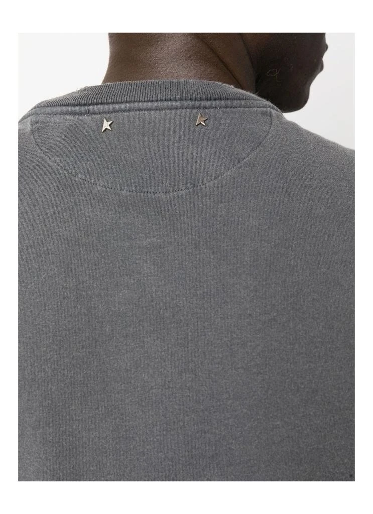 Golden Goose Golden M
s Regular T-shirt Distressed Cotton Jersey With Lo 5