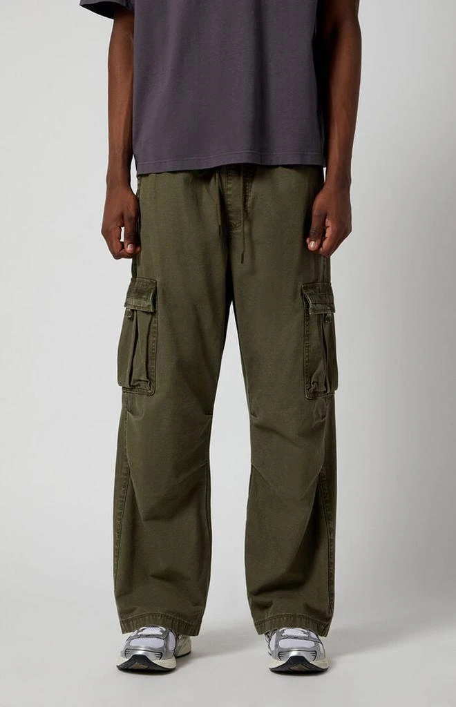 PacSun Olive Ripstop Extreme Baggy Cargo Pants 1
