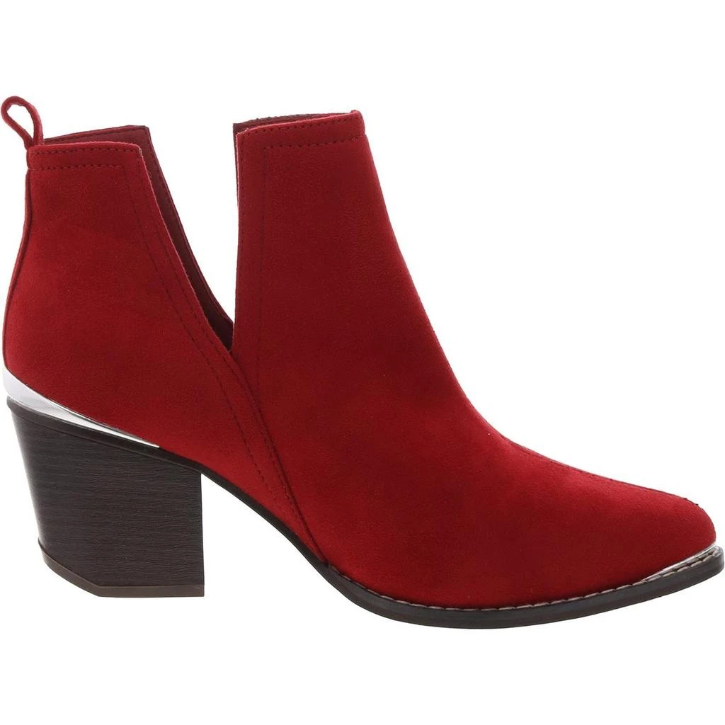 Journee Collection Womens Block Heel Faux Suede Booties 2