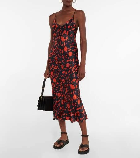 Lee Mathews Bella floral silk satin slip dress 2