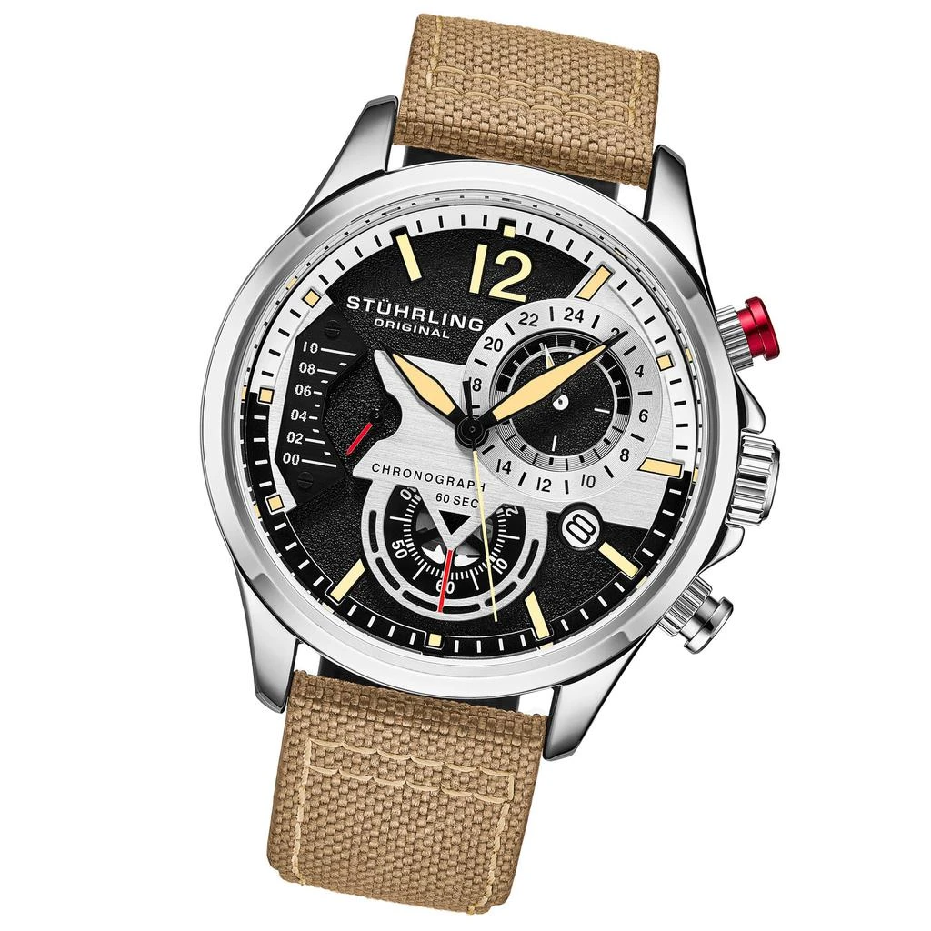 Stuhrling Original 909 Quartz 45mm Aviator 7