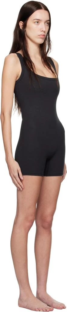 SKIMS Black Cotton Rib Onesie Romper 2