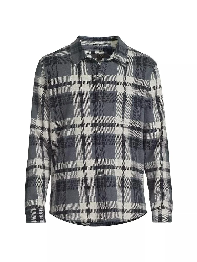 Vince Plaid Knit Shirt Jacket 1