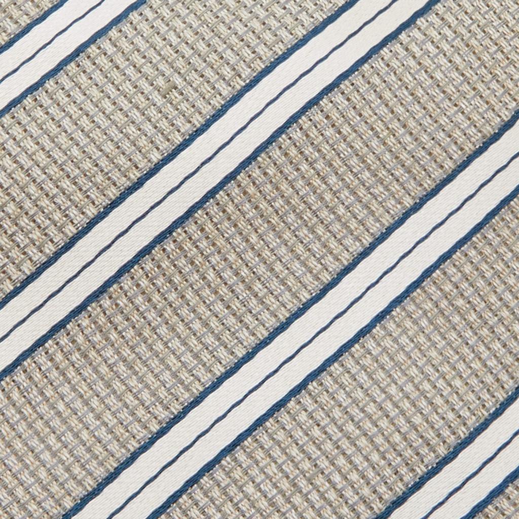 Gianfranco Ferre Gianfranco Ferre Beige Striped Linen Silk Tie