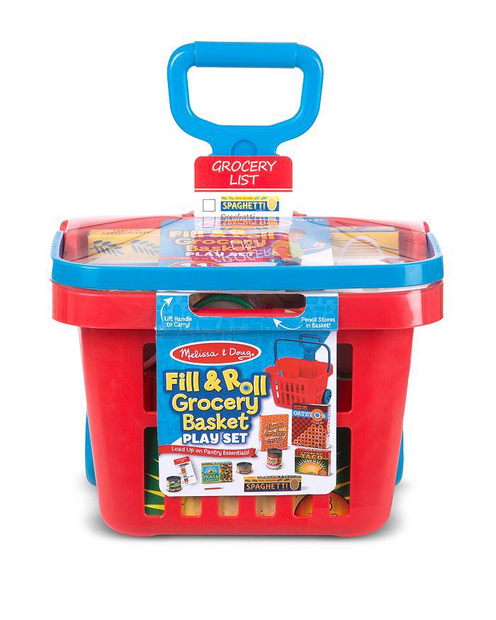 Melissa & Doug Fill & Roll Grocery Basket Play Set - Ages 3+