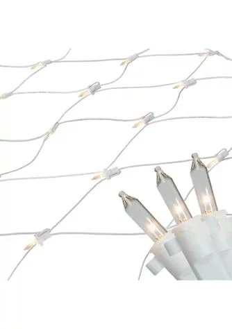 Northlight 4
x 6
Clear Mini Net Style Christmas Lights White Wire