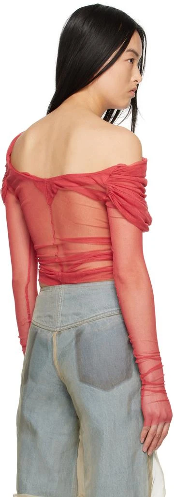 Christopher Esber Red Veiled Blouse 3