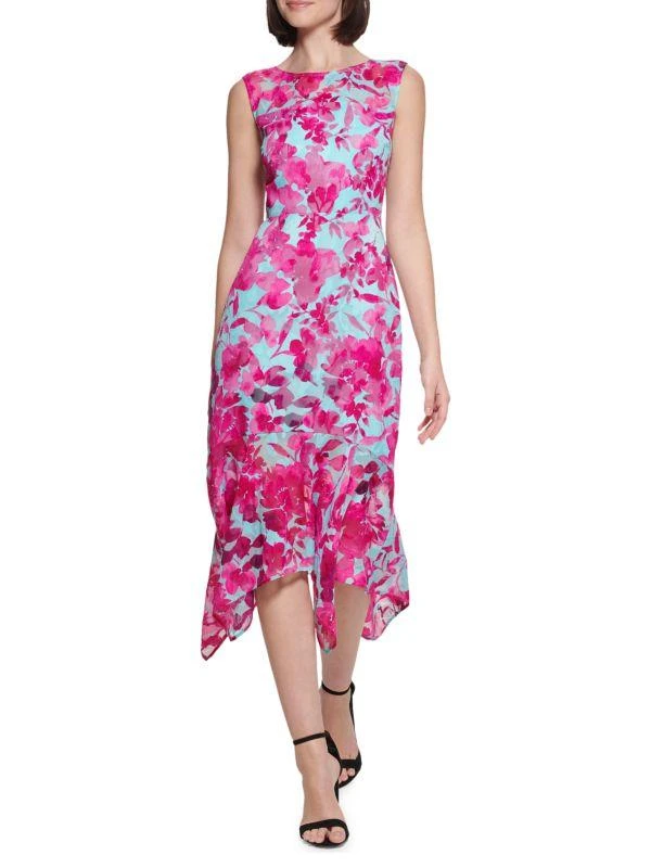 Burnout Chiffon Handkerchief Dress  On Sale Now with Up to 76% Off |  Discover Exclusive Deals & Savings at BeyondStyle  Authentic Kensie  Women's|women's apparel|women's|dresses|a-line with Limited-Time Discounts,  Free Shipping, and