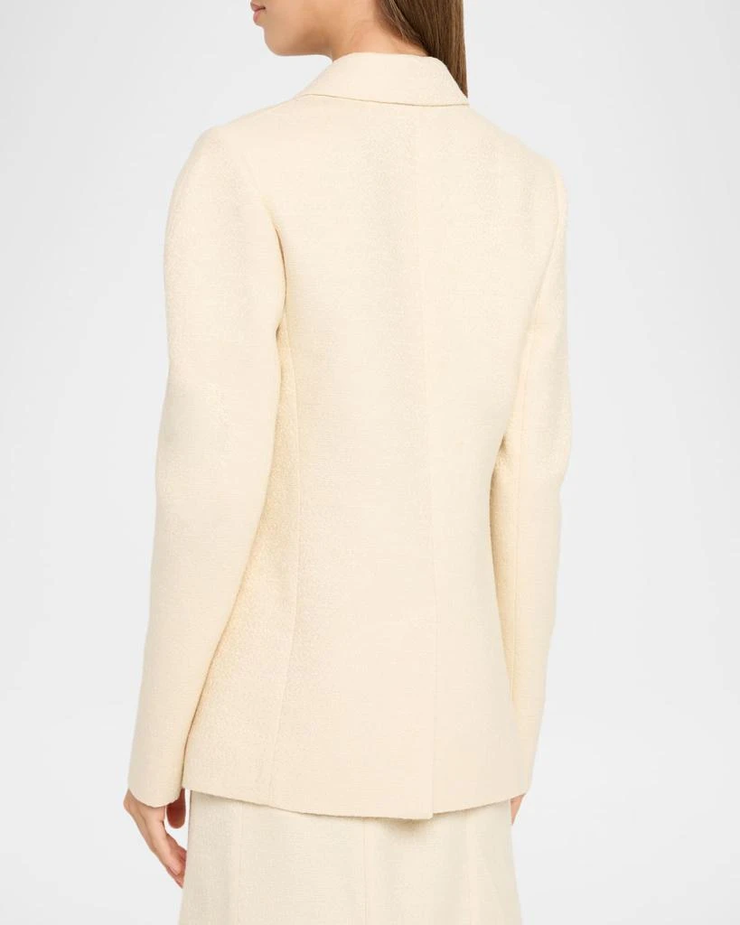 Gabriela Hearst Sedna Puff-Sleeve Double-Breasted Silk Blazer 3