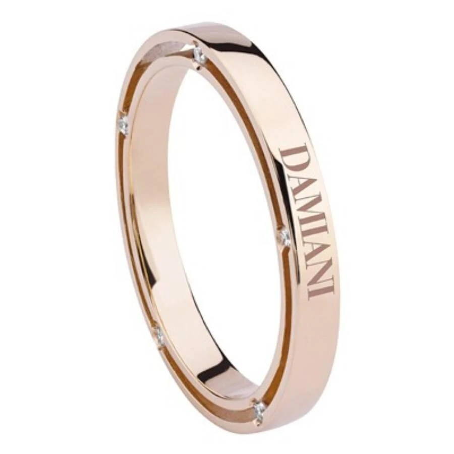 Damiani D.Side Pink Gold Diamond Wedding Band