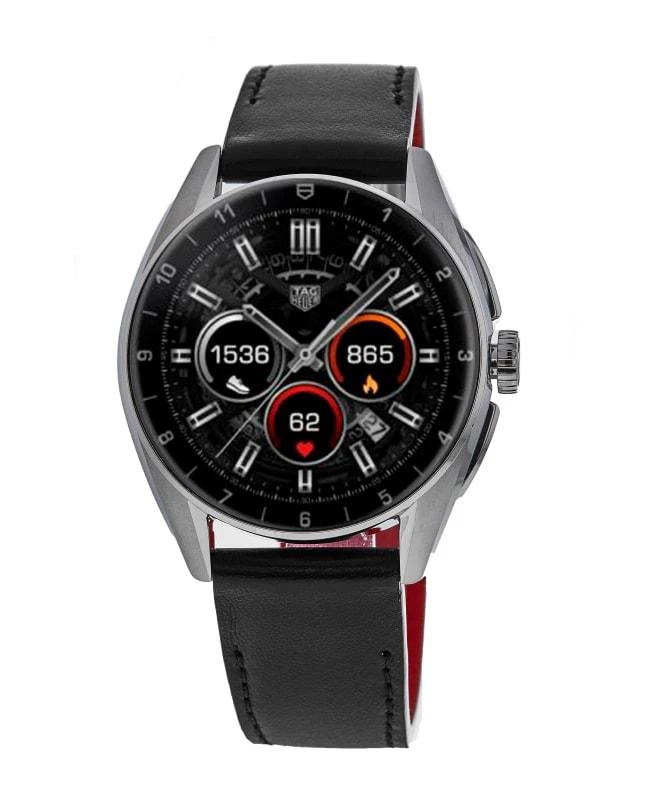 TAG Heuer Tag Heuer Connected Calibre E4 - 42mm Digital Black Dial Leather Strap Men's Watch SBR8010.BC6608 1