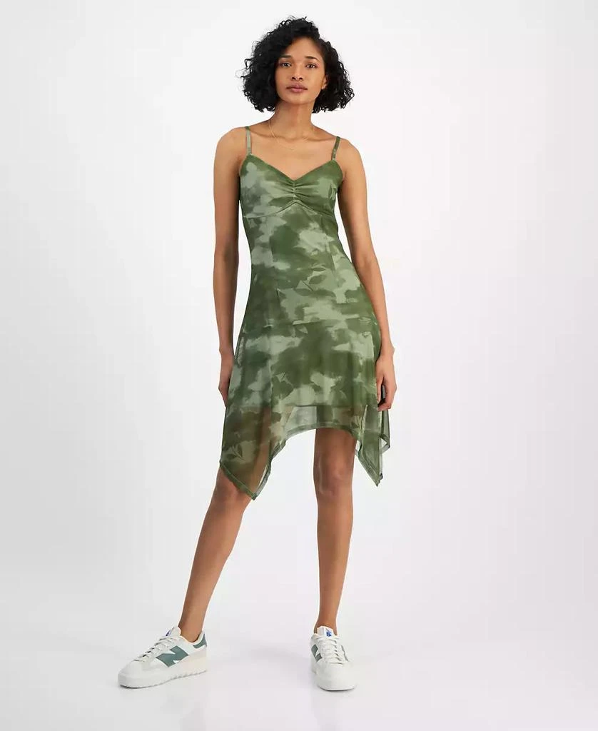 Planet Heart Juniors' Printed Asymmetrical Hem Mini Dress 1