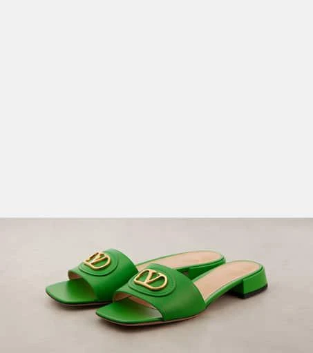 Valentino VLogo Signature leather slides 4