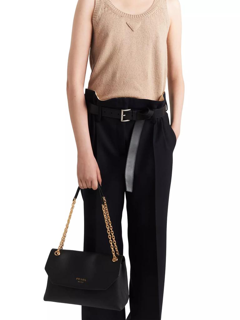 Prada Medium Leather Shoulder Bag - Bags - Free Shipping