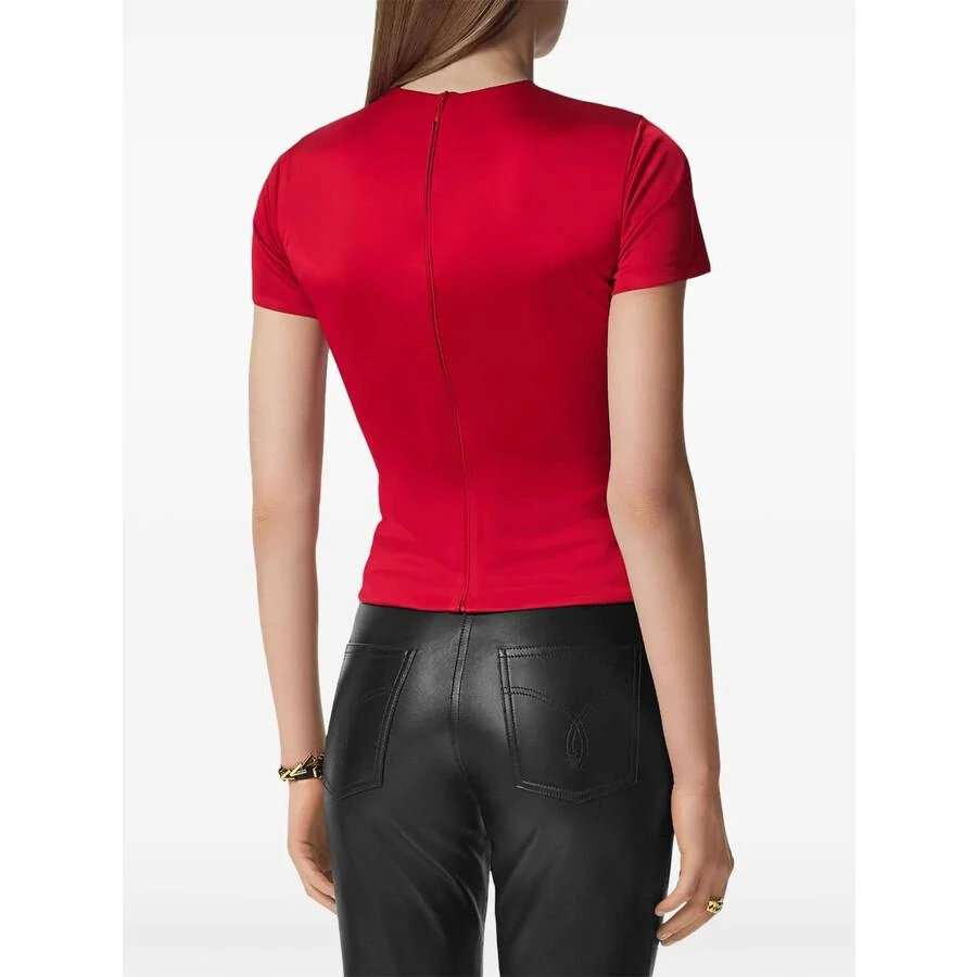 Versace Safety Pin Gathered Viscose Top 3