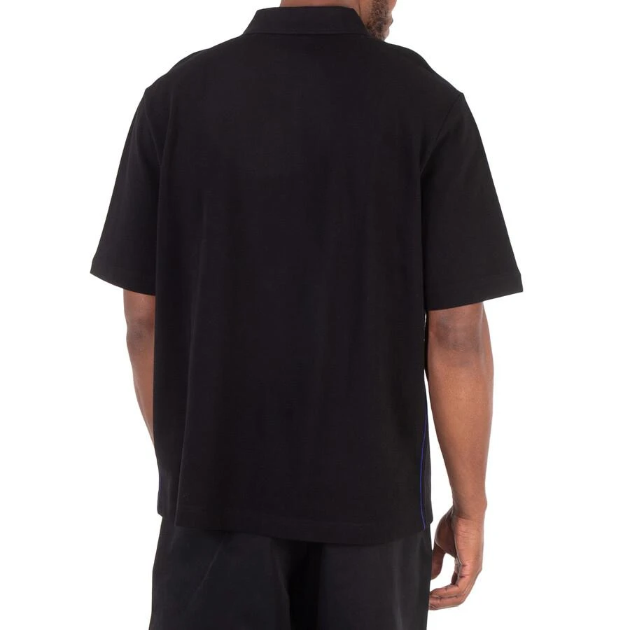 Burberry Striped-Cuffs Short Sleeved Cotton Polo Shirt 3
