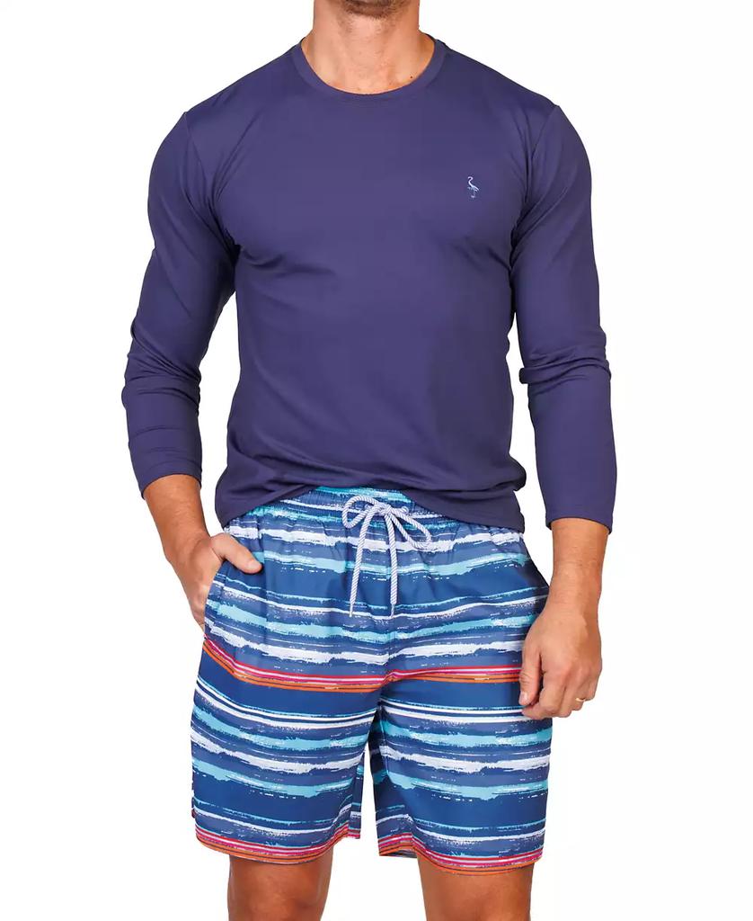 TailorByrd Men's Abstract Stripes Swim Shorts