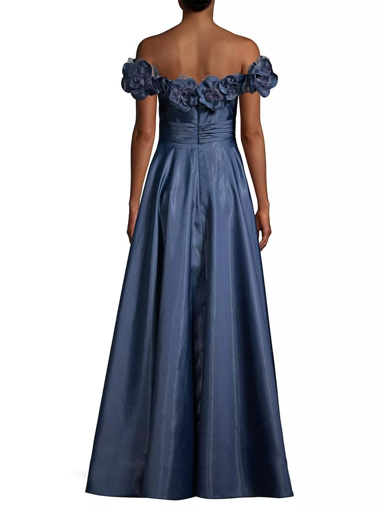 Basix Black Label Petaled Off-The-Shoulder Gown 5