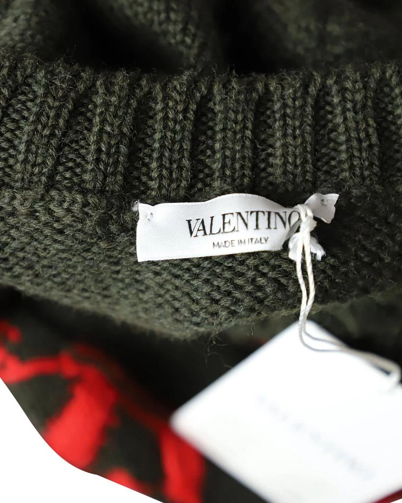 Mario Valentino Valentino I Breathe Your Love Jumper In Green Virgin Wool 4