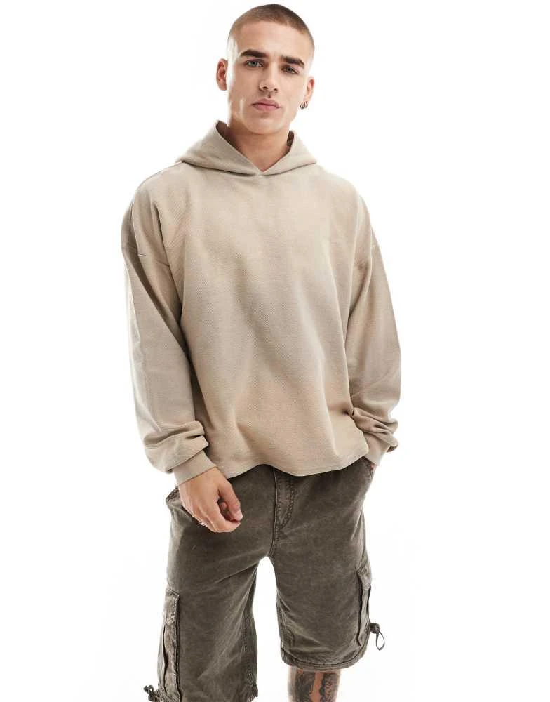 PacSun Pacsun oversized pullover hoodie in fog 4