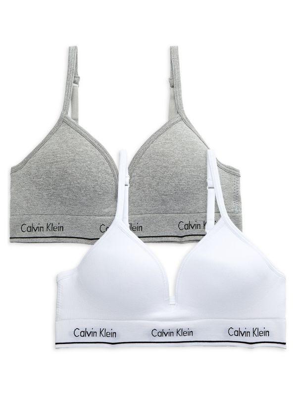 Calvin Klein Girl's 2-Piece Logo Bralette Set