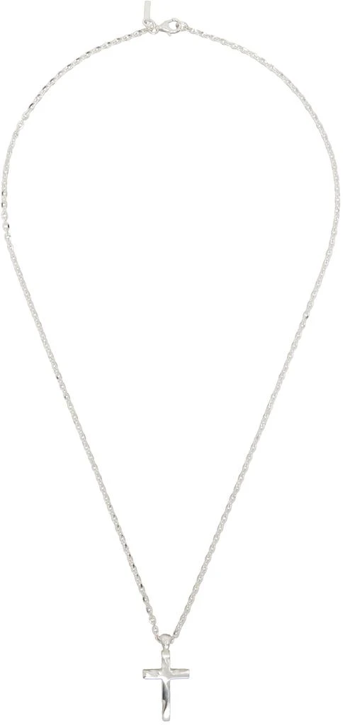 Emanuele Bicocchi SSENSE Exclusive Silver Ice Cross Necklace