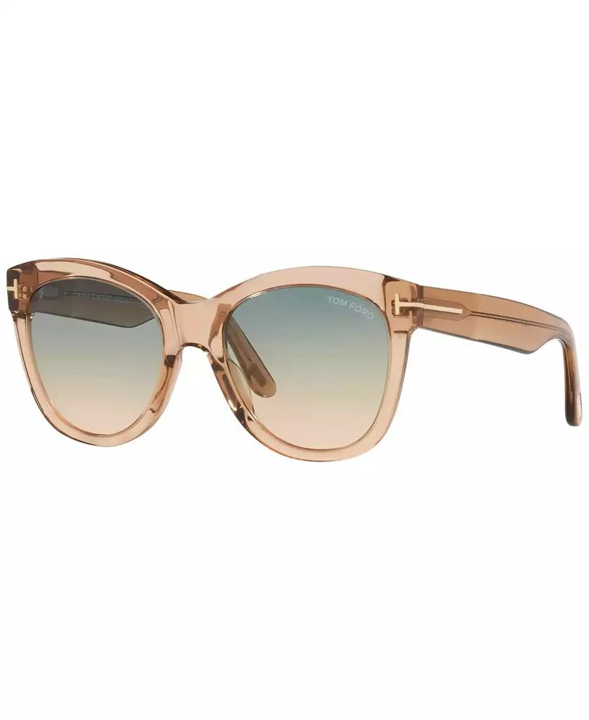 NWT Tom Ford FT0897 Light Brown Round 55mm Sunglasses Tom Ford Sunglasses Unisex Brown FT0897-K-48F-55  main image 2