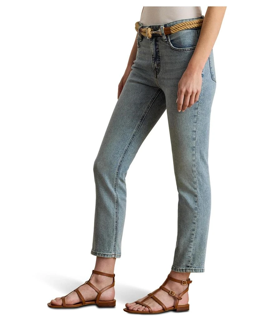 Ralph Lauren Petite High-Rise Straight Ankle Jeans in Alicia Wash 2