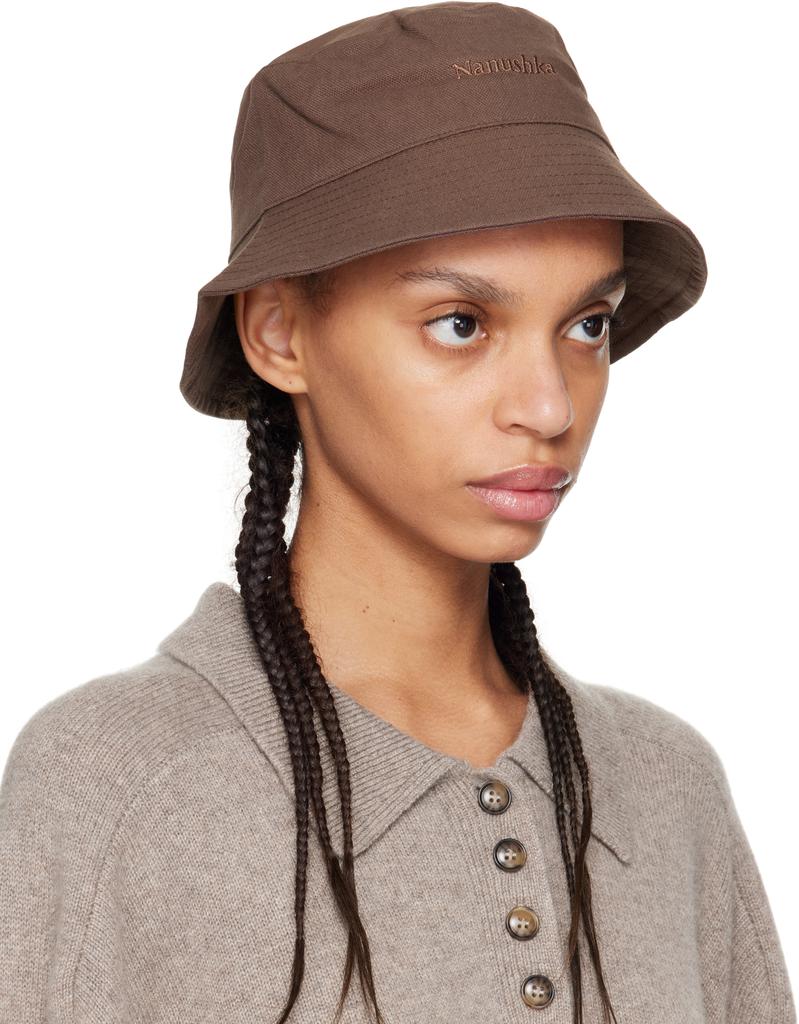 Nanushka Brown Caran Bucket Hat