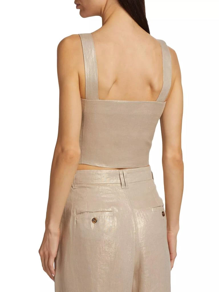 Marella Ghiro Linen Crop Top 5