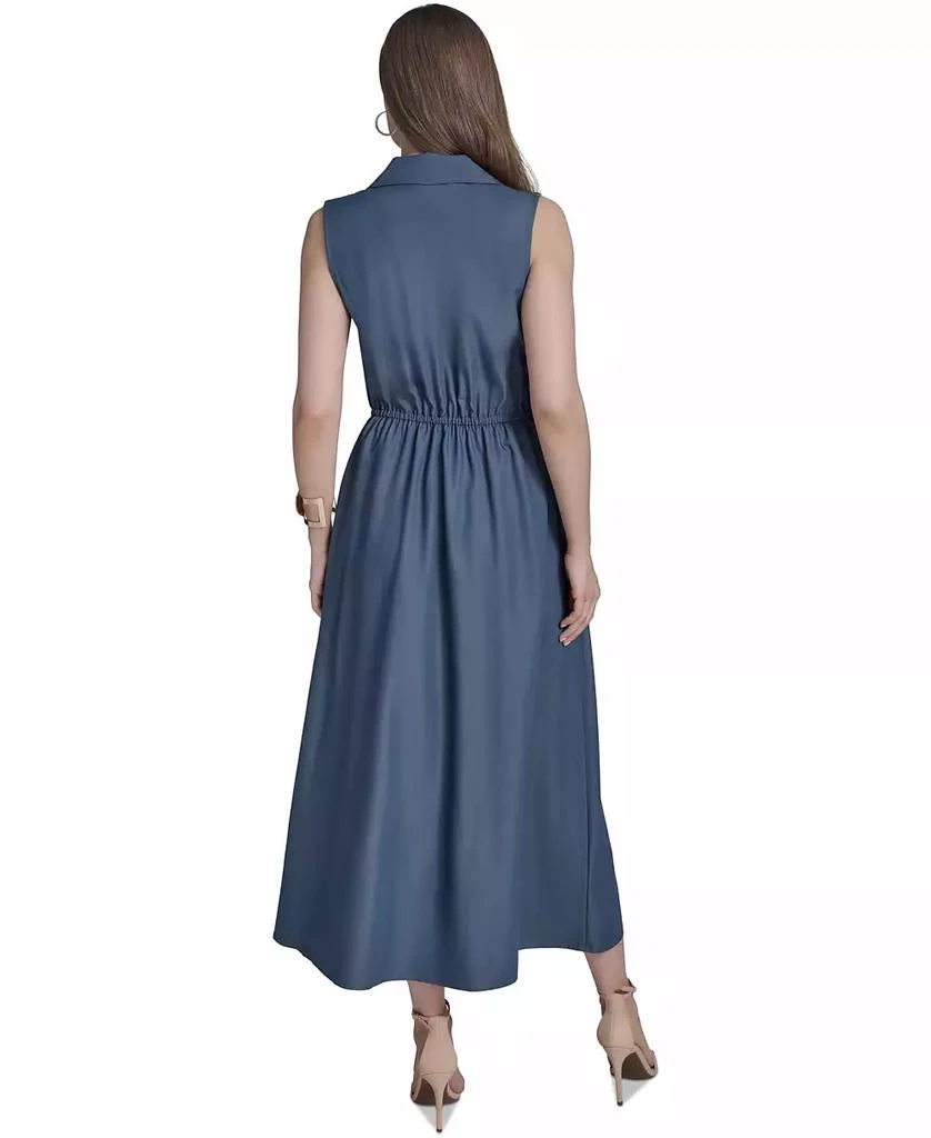 HALSTON Women's Belted Maxi Dress 4
