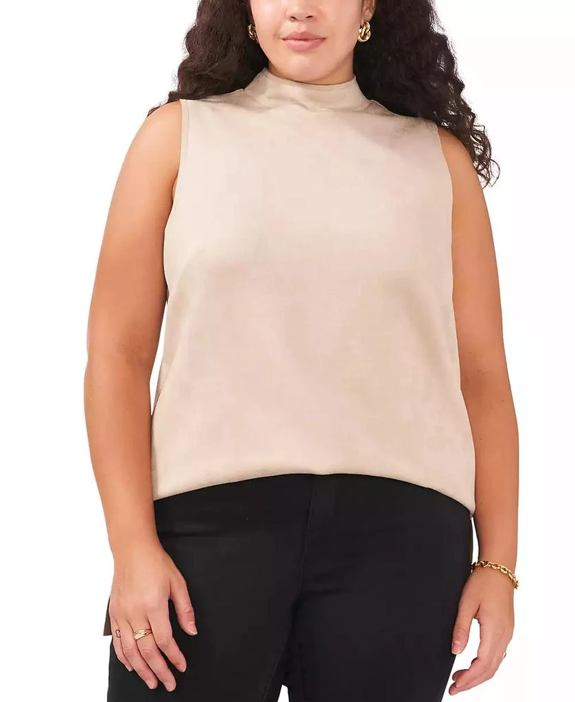 Vince Camuto Plus Size Sleeveless Faux-Suede Top 1
